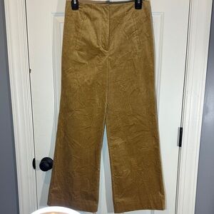 Veronica Beard Camel Corduroy Trousers